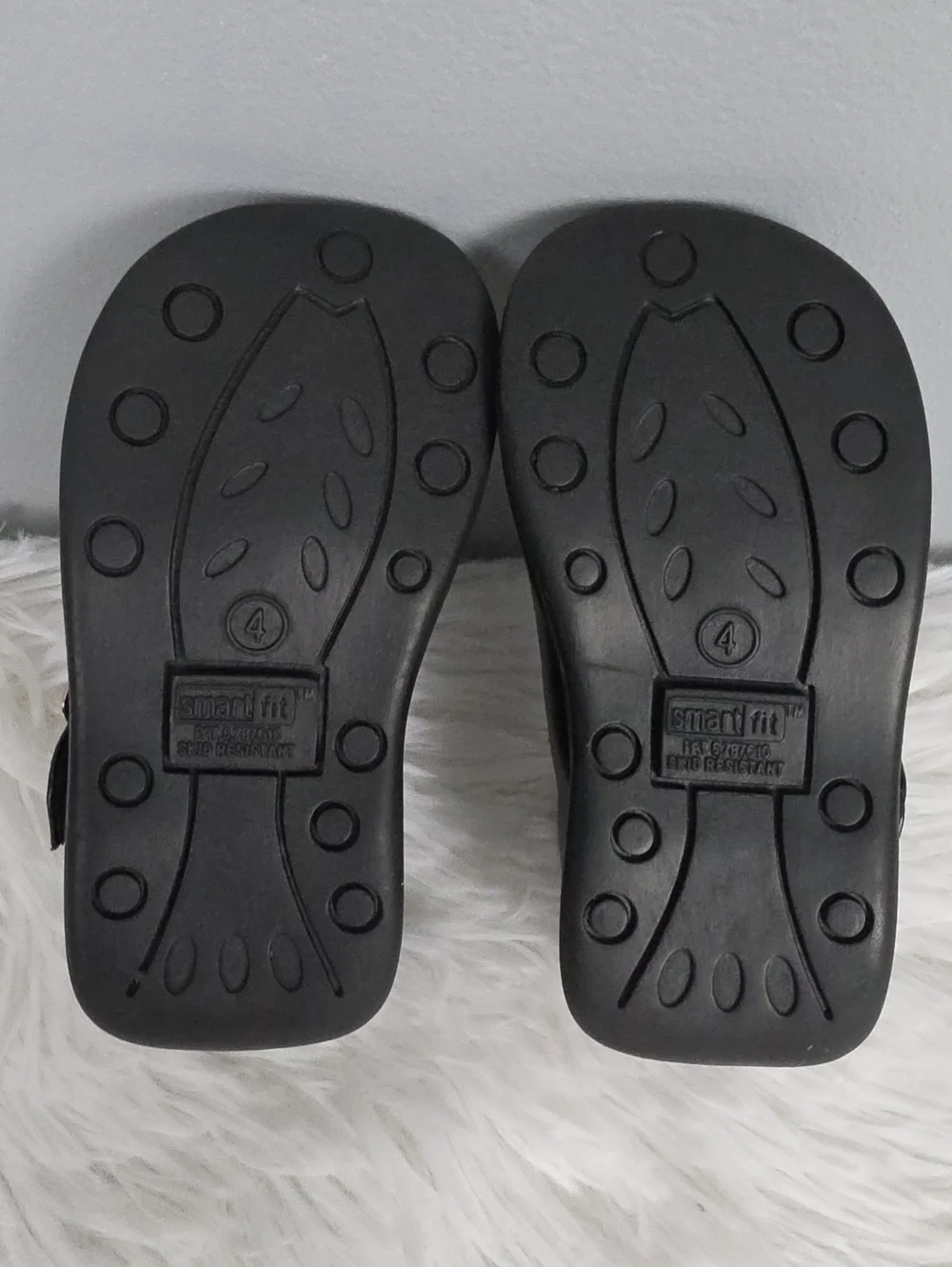 SmartFit Baby Girl Black Mary Jane Dress Shoes Size 4